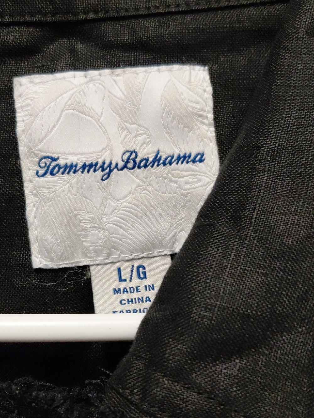 Tommy Bahama Black Button-Front Jean Jacket, Size Large - Picture 5 of 6
